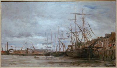 帆船のある港 作： Eugene Louis Boudin