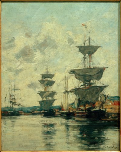 ドーヴィルハーバーベイスン 作： Eugene Louis Boudin