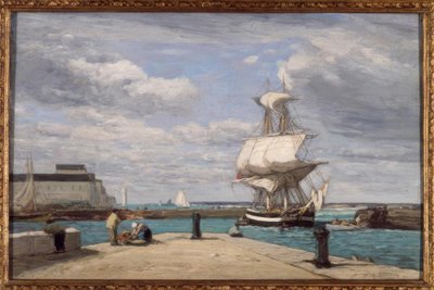オンフルール、港 作： Eugene Louis Boudin