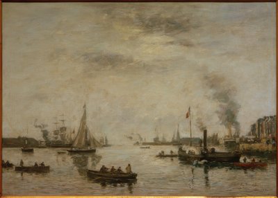 ルアーブル、ハーバービュー 作： Eugene Louis Boudin