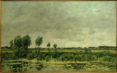 オンフルールの湿原 作： Eugene Louis Boudin