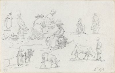 農民と牛[直訳] 作： Eugène Boudin