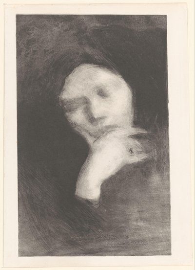 瞑想する女性の顔 作： Eugène Carrière