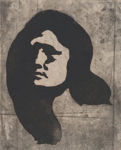 女性の頭、カリフォルニア州。 1904年。 作： Eugène Carrière