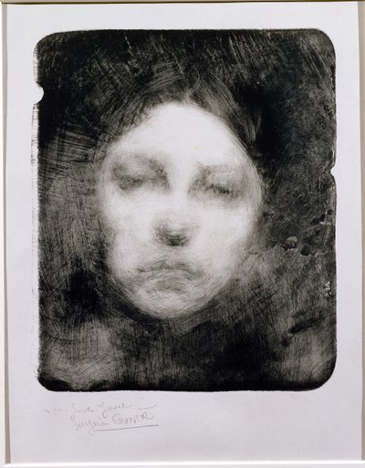 若い女の子の頭、1890 作： Eugène Carrière