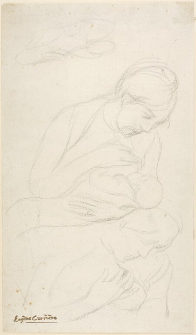 授乳中の母親 作： Eugène Carrière