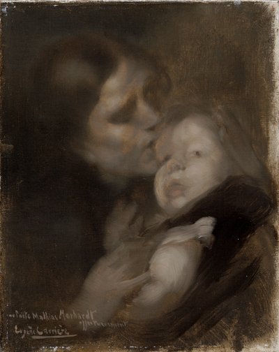 「母と子」、c1890 作： Eugène Carrière