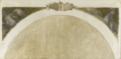 パリ市立ホテル科学サロンのためのスケッチ：1889年から1891年にかけての「La Géographie - La Géologie」（キャンバスに油彩） 作： Eugène Carrière