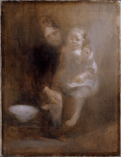 「足湯」、c1890 作： Eugène Carrière