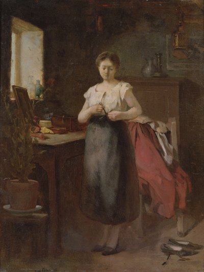 インテリアの女性 作： Eugène Carrière