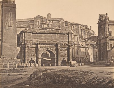 セプティミウス セウェルスの凱旋門、1848 年から 52 年。 作： Eugène Constant