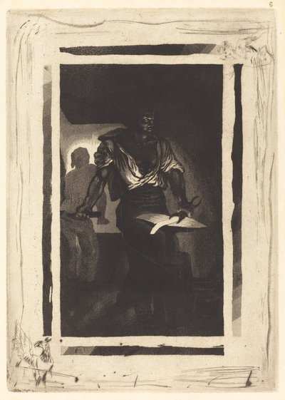 鍛冶屋 Un Forgeron、1833 年。 作： Eugène Delacroix