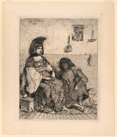 アルジェのユダヤ人女性 作： Eugène Delacroix