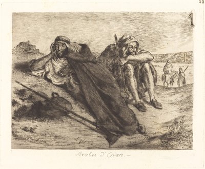 オラン・アラベス・ドランのアラブ人、1833年。 作： Eugène Delacroix