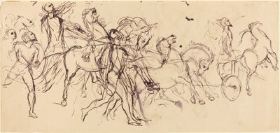 Charioteers の表と裏。 作： Eugène Delacroix
