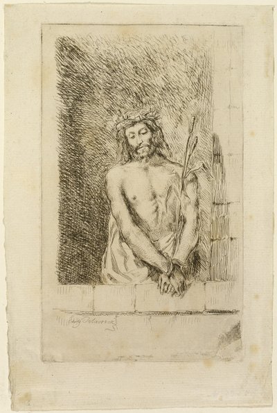 葦を持つキリスト 作： Eugène Delacroix