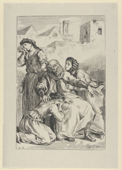 Goetz Von Berlichingenの死、1845年、1845年。 作： Eugène Delacroix