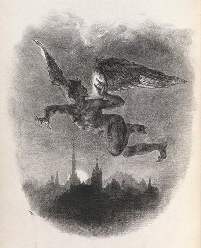 ファウスト、1828年、1828年。 作： Eugène Delacroix