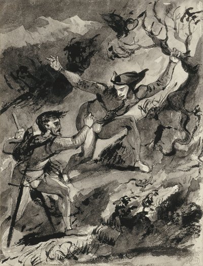 ブロックスバーグのファウストとメフィストフェレス 作： Ferdinand Victor Eugene Delacroix