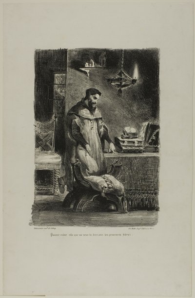 彼の研究のファウスト、ファウストから 作： Eugène Delacroix