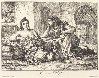 アルジェの女性、1833年。 作： Eugène Delacroix