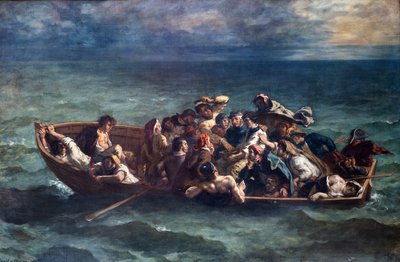 フランス語  Le naufrage de Don Juan ドン・ファンの難破船 作： ウジェーヌ・ドラクロワ