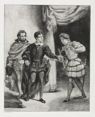 ハムレット: ハムレットとギルデンスターン 作： Eugène Delacroix