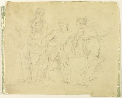 美徳と悪徳の間のヘラクレス 作： Eugène Delacroix