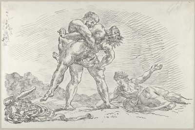ヘラクレスとアンタイオス、1852., 1852. 作： Eugène Delacroix