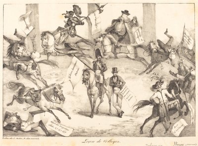 トリック ライディング ボールティング レッスン、1822 年。 作： Eugène Delacroix