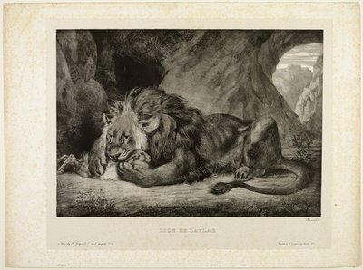 アトラス山脈のライオン 作： Eugène Delacroix