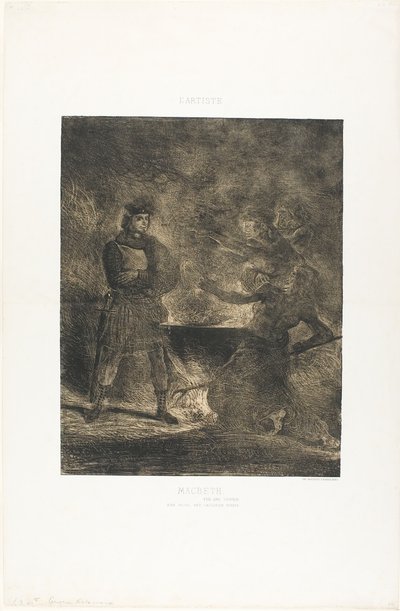 マクベスと魔女 作： Eugène Delacroix