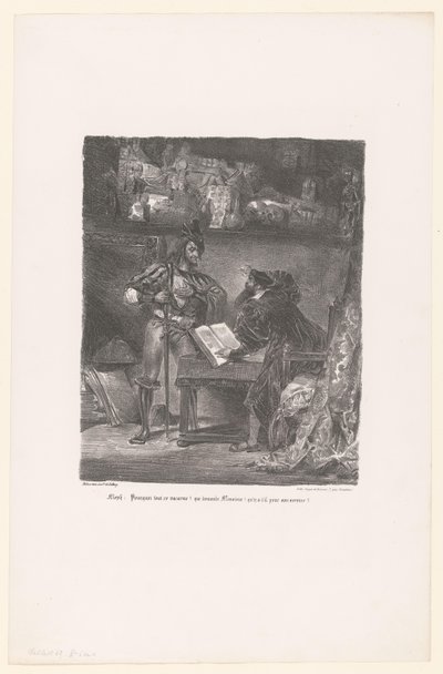 Mephisto verschijnt aan Faust メフ: なんで大騒ぎするの？ (...) (オブジェクトのタイトル) ファウスト（シリーズタイトル） M.ド・ゲーテによるファウスト、悲劇（シリーズタイトル） 作： Eugène Delacroix