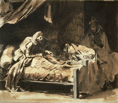 軍病院 作： Eugène Delacroix