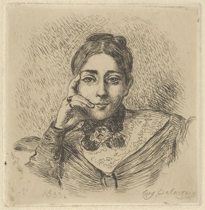 フレデリック・ヴィロット夫人の肖像、1833年、1833年。 作： Eugène Delacroix