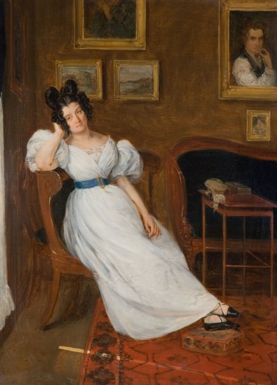 マダム シモンの肖像、1850 年。 作： Eugène Delacroix