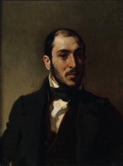 建築家ウジェーヌ ラヴァル 1818 ～ 1896 年の肖像、1860 年頃。 作： Eugène Delacroix
