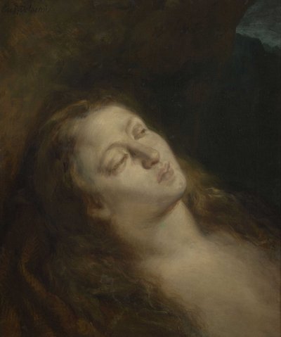 砂漠の聖マグダラのマリア、1845年。 作： Eugène Delacroix
