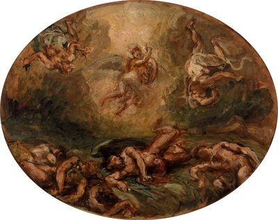 悪魔を倒す聖ミカエル 作： Eugène Delacroix