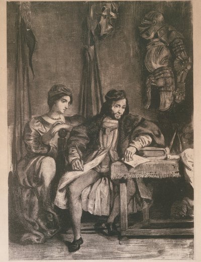 ゲーテの「ゲッツ」ゲッツ・フォン・ベルリヒンゲンの回顧録の場面、1836-63., 1836-63. 作： Eugène Delacroix