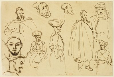 アルジェリア人男性のスケッチ 作： Eugène Delacroix