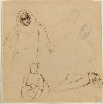 クリストファー・コロンブスの研究。 作： Eugène Delacroix
