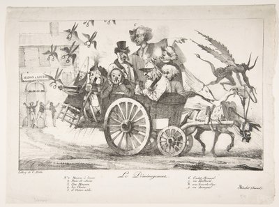 検閲委員会が退去、1822 年。 作： Eugène Delacroix