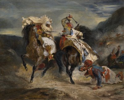 ジアウールとハッサンの戦い 作： Eugène Delacroix