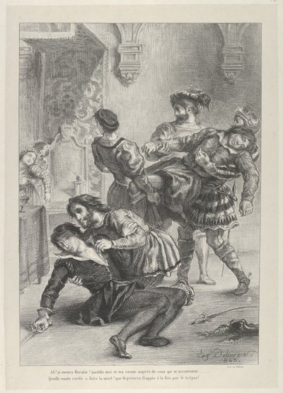 ハムレットの死, 1843., 1843. 作： Eugène Delacroix