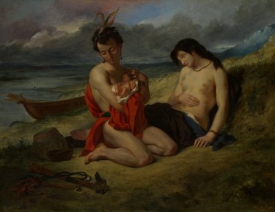 ナチェズ、1823年から24年、1835年。 作： Ferdinand Victor Eugene Delacroix