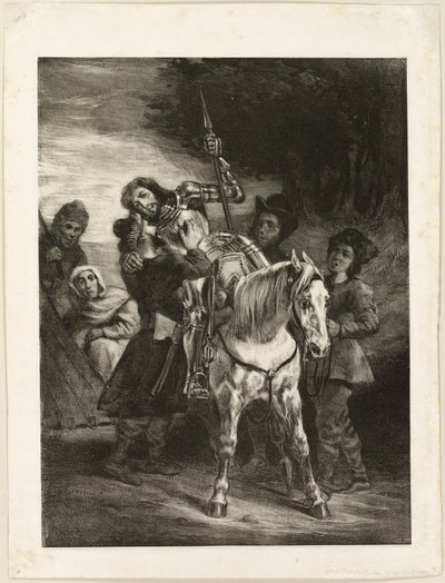 負傷したゲッツを介抱するボヘミアンたち 作： Eugène Delacroix