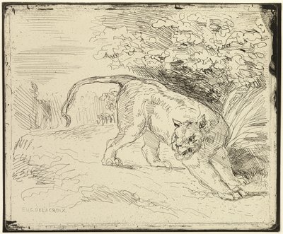 タイガー、春への準備 作： Eugène Delacroix