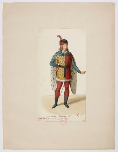 ゴルチエ・ドルネの衣装（1832年、ラ・トゥール・ド・ネスル） 作： ウジェーヌ・デュ・ファジェ