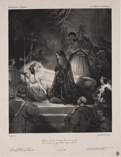 フランスの年代記: クロドミールの子供たち 作： Eugène François Marie Joseph Devéria